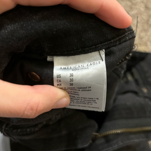 American Eagle Airflex+ Denim Black Jorts Size 30 - Picture 3 of 5